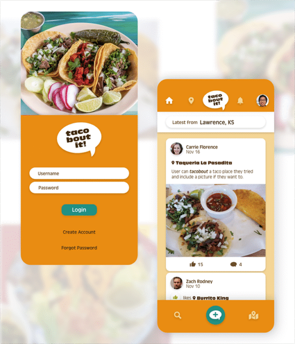 Taco Bout It App Concept taco bout it app mockup